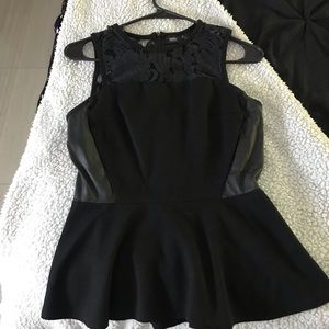 Black Peplum Top